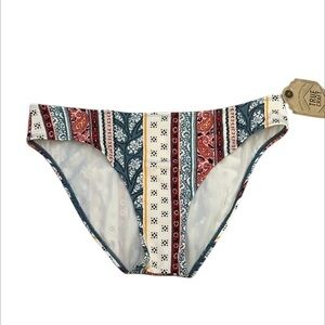 True Craft floral stripe swim bikini bottom size XL